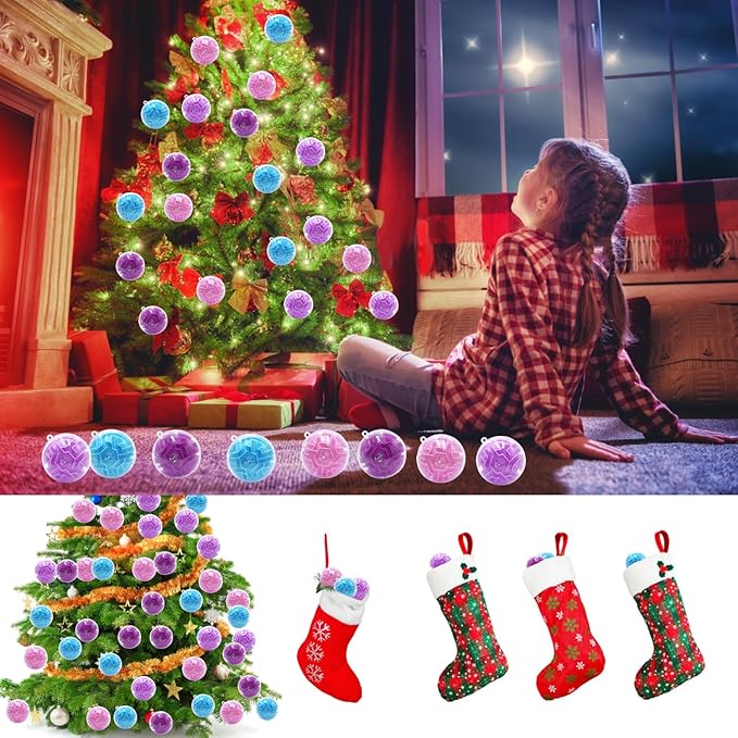 100 Pcs Puzzle Maze Ball Mini 3D Gravity Cube Puzzle Ball Toy for Kids Ages 3 6 7 8-10, Educational Challenges Magic Brain Teasers Games for Boys Girls Birthday Gifts Classroom Prize