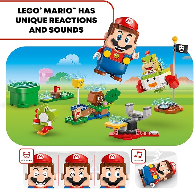 LEGO Super Mario Adventures with Interactive Mario, Bowser Jr.’s Clown Car Playset Vehicle, Yoshi Toy, Mario Playset, Nintendo Toy Gift for Boys, Girls and Gamers Ages 6 and Up, 71439