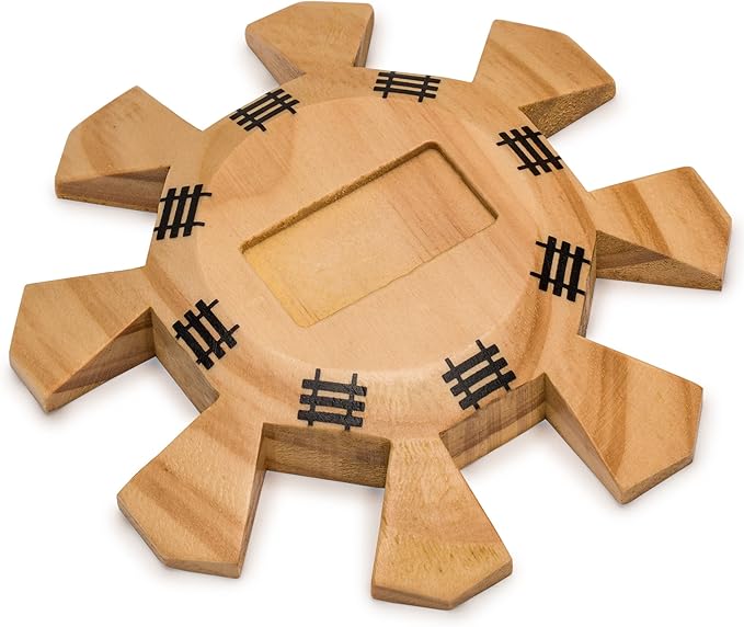 Yellow Mountain Imports Mexican Train Complete Set with Double 12 Number Dominoes, Wooden Hub, Die Cast Train Markers, and Scorepad