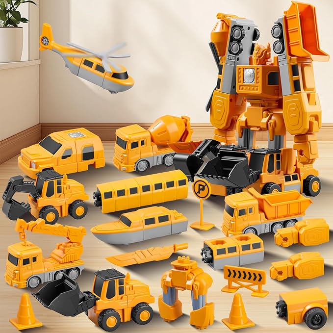 Magnetic Building Blocks, STEM Transform Engineering Car Toys for Kids Ages 3-8, Montessori Sensory Educational Toys for Toddlers, Boys & Girls, Autism-Friendly Creativity-Igniting Magnetic Blocks