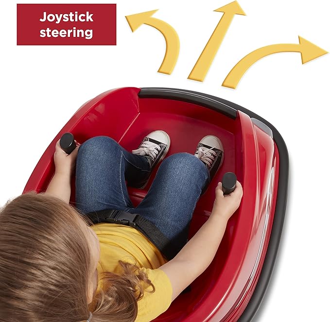 Radio Flyer 6V Battery Powered Bumper Car, Electric Ride On with Remote, Toddler Ride On Toy for Ages 1.5+ Years