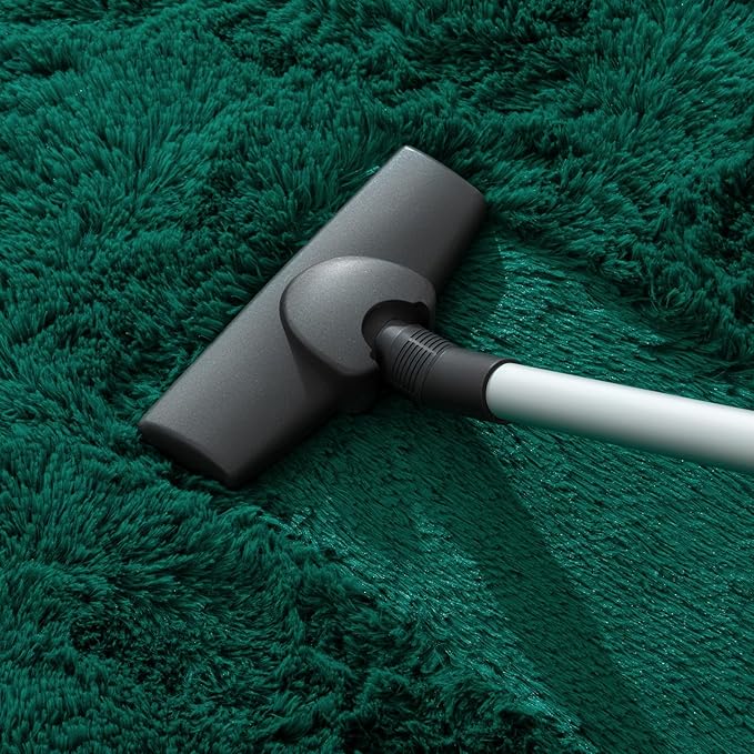 Ompaa Dark Green Rug 6x9 Fluffy Emerald Area Rugs for Bedroom Living Room Carpet, Non-Slip High Pile, Modern Fuzzy Shaggy Deep Grass Green Rug for Classroom Kids Playroom Nursery Home Office Decor