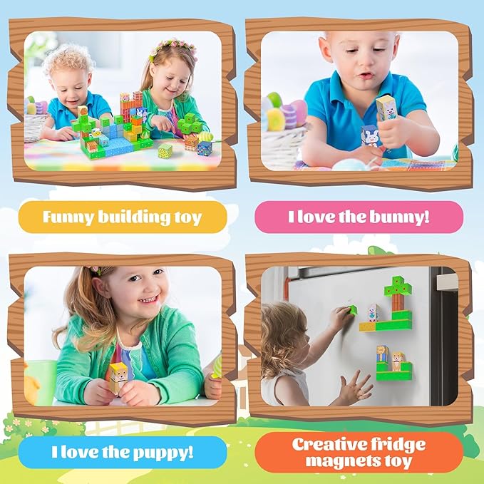 Magnetic Blocks-120PCS Farm Magnetic Building Blocks,STEM Montessori Sensory Toys for Toddlers Kids Boys Girls Ages 3-5 4-8 5-7,Magnets Toy for Toddler 3+ Year Old