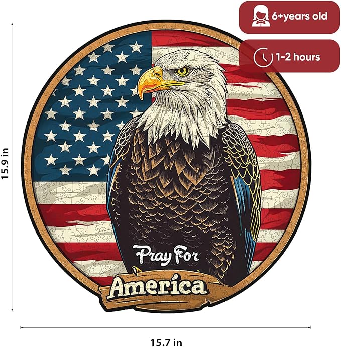 Wooden Puzzle for Adults, Eagle Wooden Jigsaw Puzzles(15.7 * 15.9in-500pcs), Unique Shape Animal Adult Puzzles,Irregular Wood Puzzles Best Gift for Adults and Kids Family Game