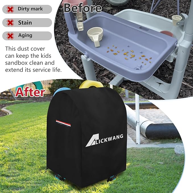 AIickwang Outdoor 600D Heavy Duty Waterproof Folding Water Play Table Cover,Compatible with Little Tikes 660429C3 Water Table Cover.27" L x 27" W x 32"H