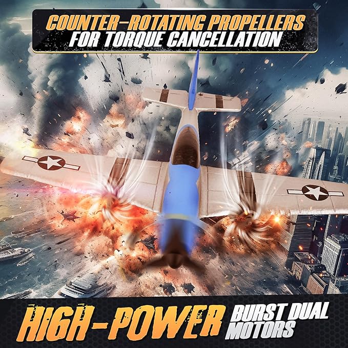 BEZGAR RC Plane, Drones for Kids, 6-axis Gyro Remote Control Airplane, RC Helicopter, Easy Control for Beginners Toys with Colorful LED Navigation Lights