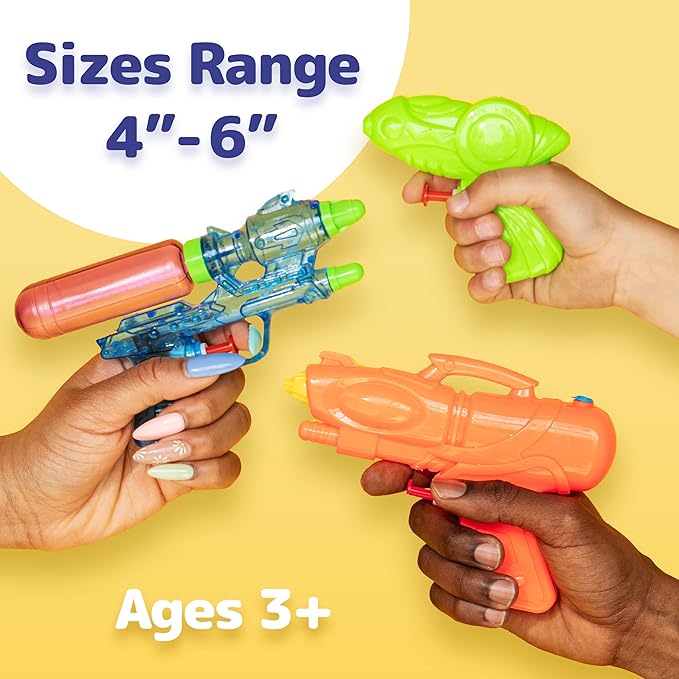 Prextex Water Guns for Kids & Adults, 30pk - Powerful Squirt Guns Bulk, Blaster Gun/Pistol, Watergun - Pool Play, Water Shooters, Outdoor & Indoor - Combo Set of Aqua Gun Bulk, Squirt Toy