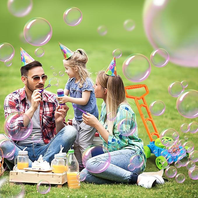 Lydaz Bubble Lawn Mower for Toddlers 1-3, Outdoor Bubble Blower Machine for 1 Year Old Boys Toy Gifts, Kids Easter Push Summer Outside Garden Toys, Birthday Gifts for Preschool Baby Boys Age 1 2 3