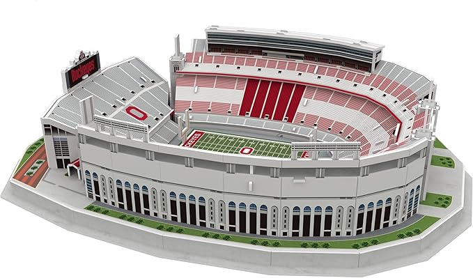 Pro Lion 3D Jigsaw Puzzle of Ohio Stadium Construction Building Kits - 77 Pieces | Ohio State Buckeyes Football Gifts for Boys, Adults, Men & Kids Aged 7+ | Puzzles Games Kit for Creative Fans