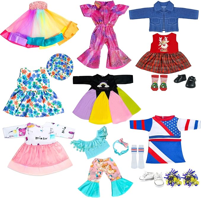 18 inch Doll Clothes Accessories American Doll Socks 18 inch Girl Doll Shoes - Compatible with18 Inch Dolls Clothes