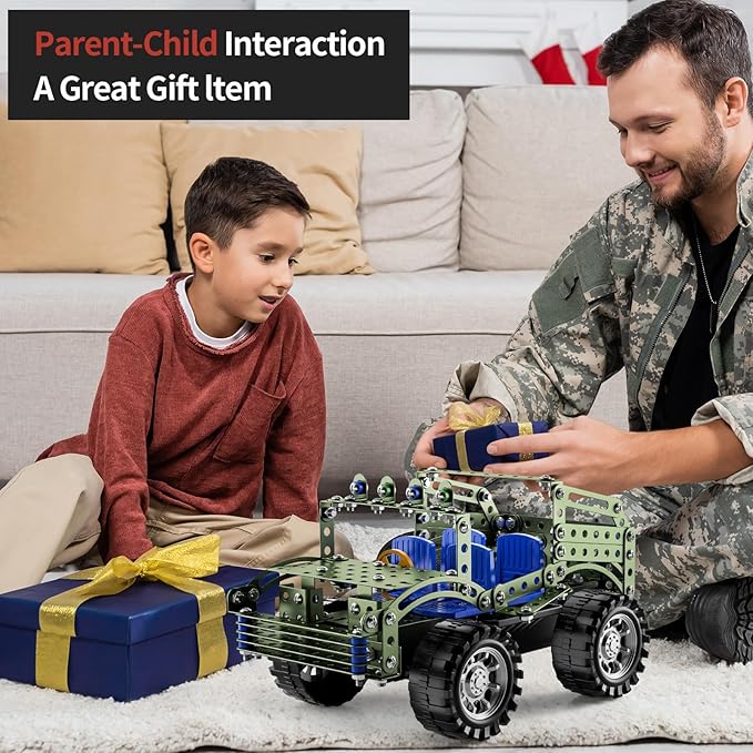 Building Toys Model Truck Set - STEM Building Projects Model Car Kit Toys for Kids Boys Ages 8-12 12-16, Assembly Science Model Car Kits Toys Gifts for Kids Girls Boys 8 9 10 11 12 Years Old and adult