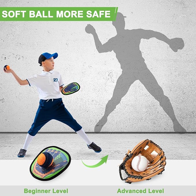 Toss and Catch Ball Game Set, Kids Baseball Games, Outdoor Pool Beach Toys, Backyard Camping Paddle Ball Toys for 3 4 5 6 7 Years Old Boys Girls Family Birthday Easter Gifts