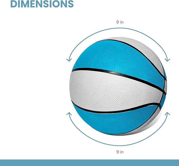 Botabee Regulation Size 9'' Swimming Pool Basketball, Waterproof, Blue (Size 6), for Ages 12+, 1 Piece