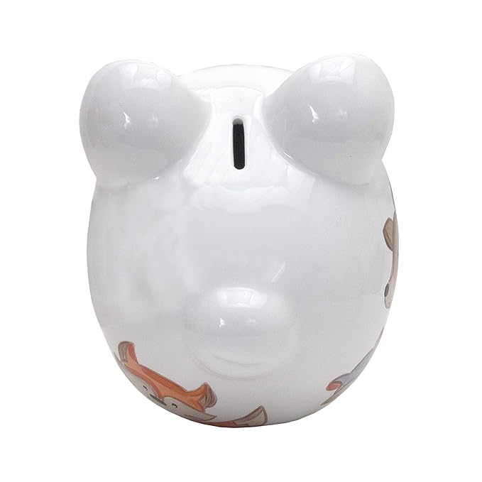 Child to Cherish Ceramic Piggy Bank for Boys, Woodlands