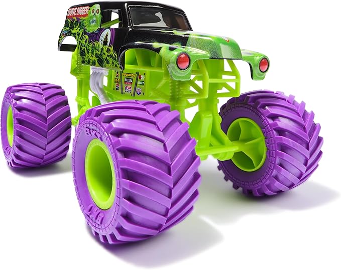 Monster Jam, Official Grave Digger Monster Truck, Collector Die-Cast Vehicle, 1:24 Scale, Kids Toys for Boys and Girls Ages 3 and up