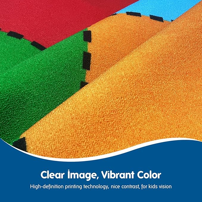 Booooom Jackson Classroom Rug Elementary, Large Classroom Carpet Preshool Seating Rug for School, Children's Classroom Area Rug Carpet with Non-Slip Backing（8.2 x 5.9 ft,18Seat GMTmt