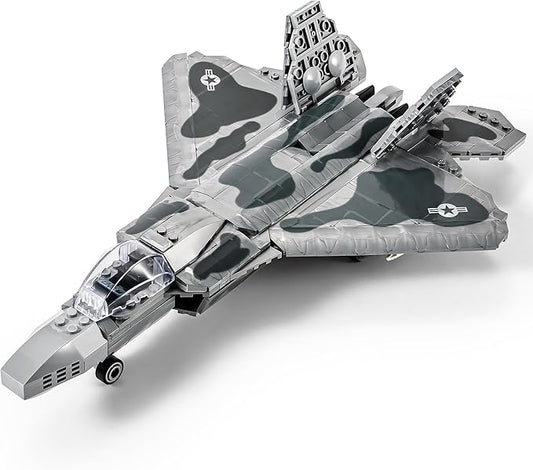 SEMKY Military Series F-22 Raptor Fighter Jet Air Force Building Block Set (626 Pieces) -Building and Military Toys Gifts for Kid and Adult
