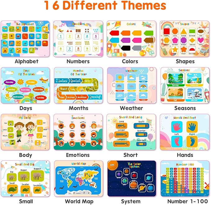 Kids Book Gifts for 3 4 5 Year Old Girls, Pre-assembled Stickers & Reusable, Activity Books for Kids Ages 3-5 - Learning Activities,Toddler Educational Toys, Autism Learning Support, Birthday Gifts