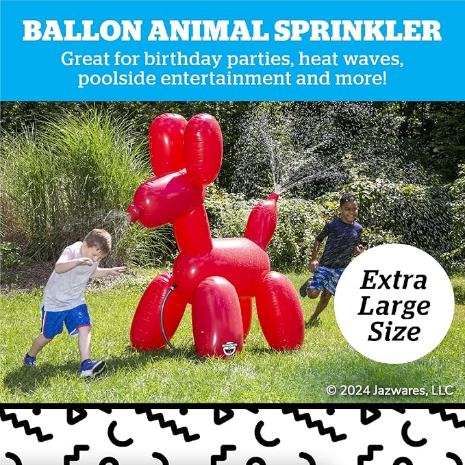 BigMouth Inc. Giant Inflatable Balloon Dog Sprinkler, Fun Summer Backyard Water Game & Splash Toy for Kids, 6 Feet Tall
