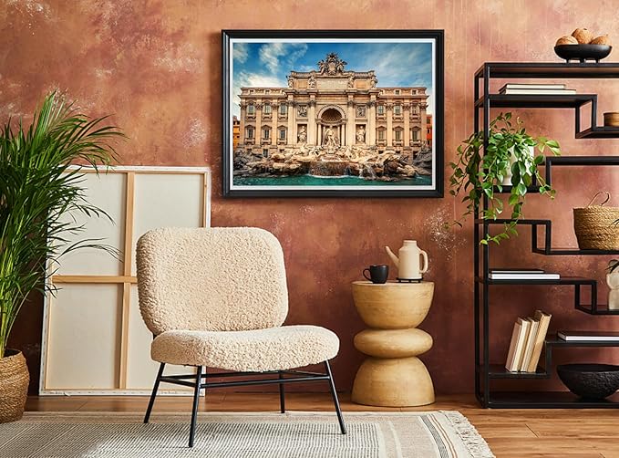 Jigsaw Puzzles 2 Pack 1000 Pieces - WISHDIAM Puzzles for Adults - Trevi Fountain & Colosseum City Impossible Hard Difficult Challenging Puzzles for Home Decor Birthday Party Gifts Toy for Men Women