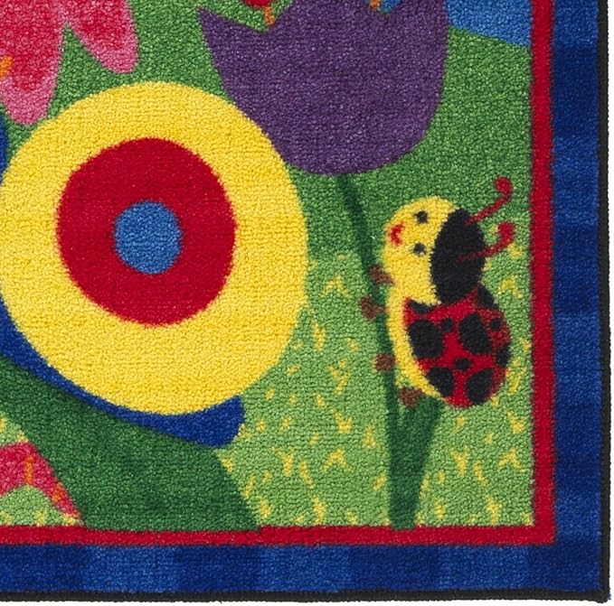 Flagship Carpets Kids and Baby Non Slip Area Rug for Home Learning or Classroom Carpet, Playroom or Kids Bedroom Mat, 3' x 5', Cutie Bugs