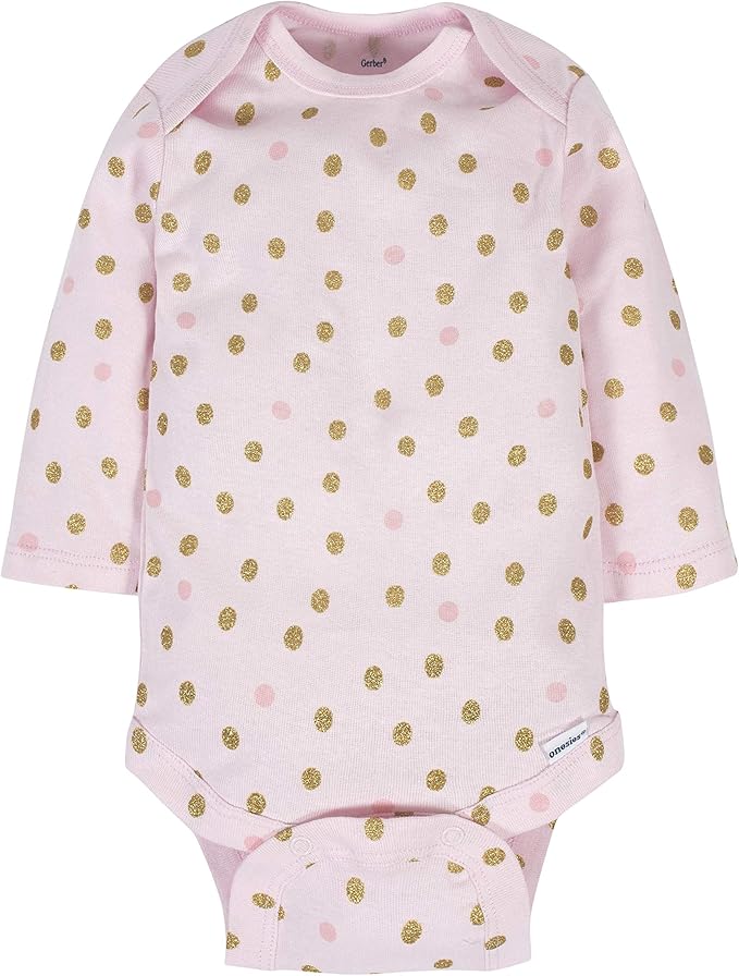 Gerber Baby Girls' 6-Pack Long-Sleeve Onesies Bodysuits