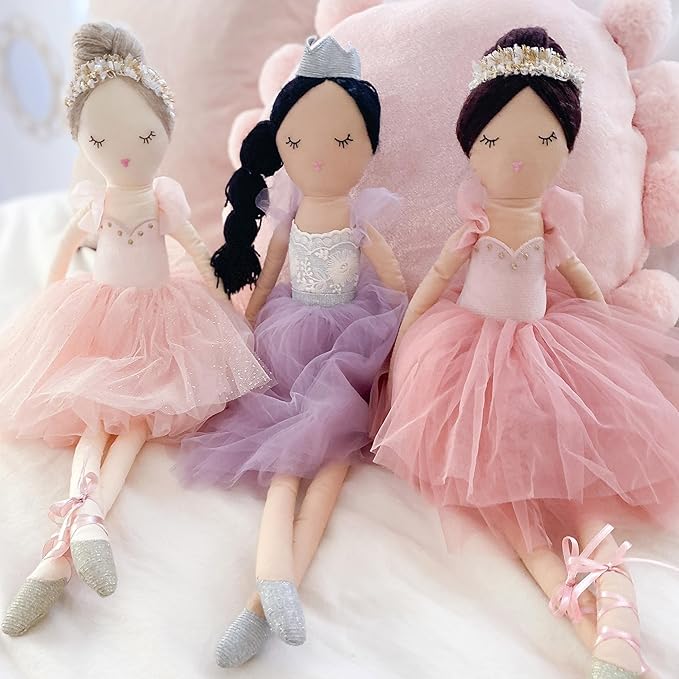 MON AMI Juliet The Prima Ballerina Stuffed Doll - 22”, Plush Ballerina Doll for Girls, Use as Toy or Room Decor for Kids of All Ages