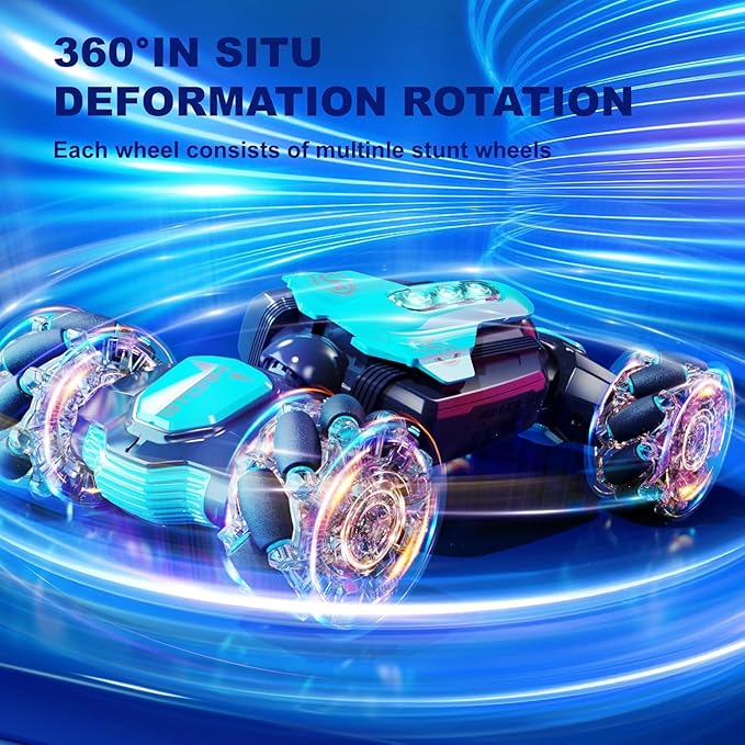 Gesture Sensing RC Stunt Car - 360 Rotating 4WD 2.4Ghz RC Car Toys for Boys 4-7 Birthday Present for Age 8-12