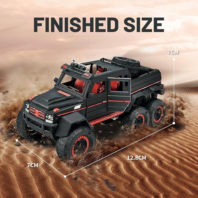 Piececool 3D Metal Puzzles for Adults, Luxury Model Truck 6X6 Off-Road SUV G63 Vehicle Car Model Kit to Build for Men Hobbies Great Birthday Gifts
