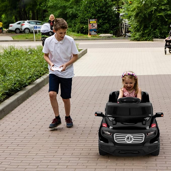 VALUE BOX Electric Remote Control Truck, Kids Toddler Ride On Cars 6V Battery Motorized Vehicles Children's Best Toy Car with 3 Speeds, Music, Seat Belts, Realistic LED and Horn (Ink)