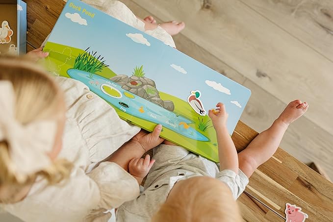 Motessory Preschool Busy Book – Farm Adventures Busy Book for Toddlers 3-5 Years Old with 8 Magnetic Pages and Figurines – Educational Toddler Montessori Toys for Home, Kindergarten, Travel