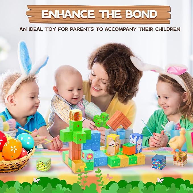 Magnetic Blocks-120PCS Farm Magnetic Building Blocks,STEM Montessori Sensory Toys for Toddlers Kids Boys Girls Ages 3-5 4-8 5-7,Magnets Toy for Toddler 3+ Year Old