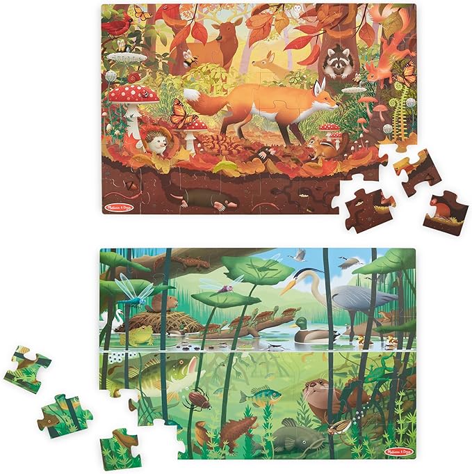 Melissa & Doug Double-Sided Seek & Find Puzzle - FSC Certified