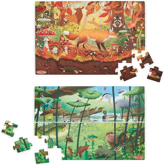 Melissa & Doug Double-Sided Seek & Find Puzzle - FSC Certified