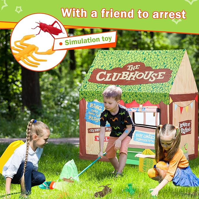 SweHouse Kids Play Tents - Indoor & Outdoor Playhouse for Boys & Girls (Kids Tent with Toys)