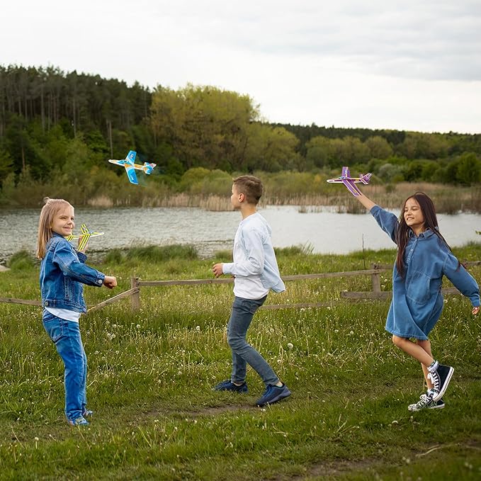 ArtCreativity 24 Pack Glider Fighter Jets 3D Puzzle Set - 7 Inch Various Jet Design Schemes - Airplane Theme Party Activity - Great Party Favor, Summer Fun, Gift Idea for Boys and Girls