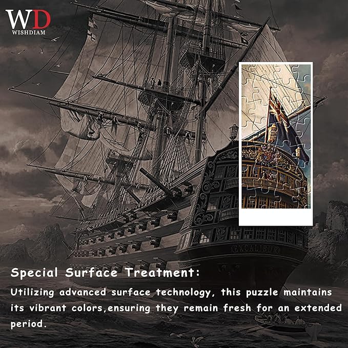 Jigsaw Puzzles 2 Pack 1000 Pieces - WISHDIAM Puzzles for Adults - Bookshelf Canal Adventure Vessel Impossible Difficult Challenging Funny Puzzles for Home Decor Birthday Party Gifts Toy for Men Women