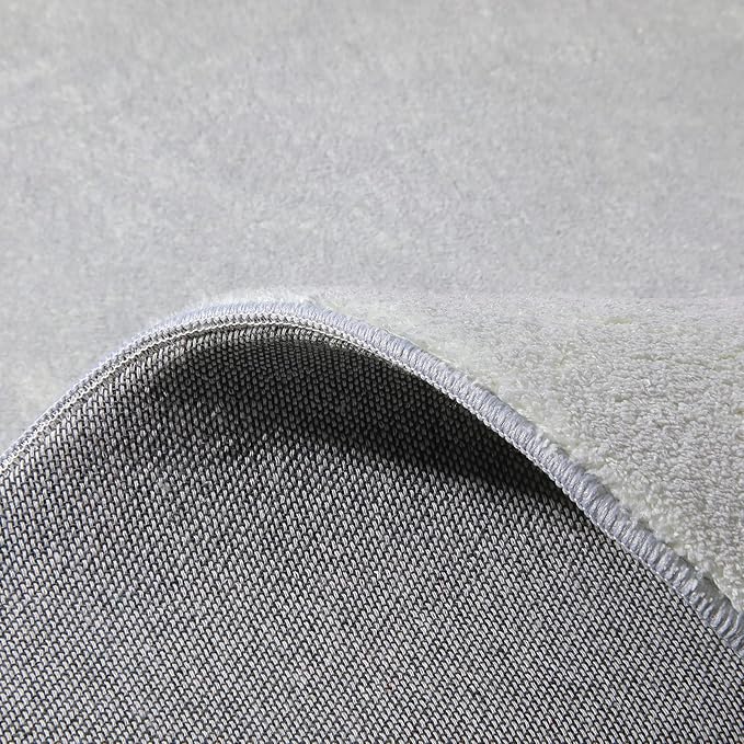 Topotdor Round Kids Play Rug Alphabet Nursery Area Rug Extra Large Soft Crawling Play Mat for Children Toddlers Bedroom (71 inch, Grey)