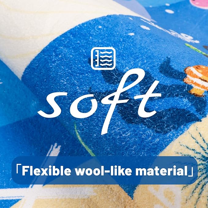 Kids Rugs for Playroom,78.7"X59" ABC Alphabet Whale Kids Rug,Non-Slip Ocean Kids Rug Play Mat,Washable Educational Classroom Rug Kids Area Carpet for Kids Room Bedroom Nursery Playroom