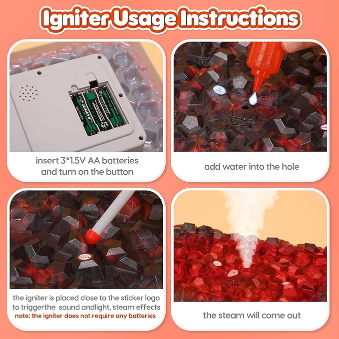 CUTE STONE Kids Grill Playset,Kitchen Playset with Realistic Smoke, Sound, Light, Kids BBQ Grill Toy Cooking Playset for Toddler,Indoor Outdoor Backyard Play Toys for Boys Girls, 23.6" H