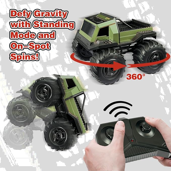 Rc Cybertruck Toy, All-Terrain Capability Remote Control Truck for Kids&Adults, Off-Road Car, Gift for Kids Ages 7 8 9 10+ Boys Green