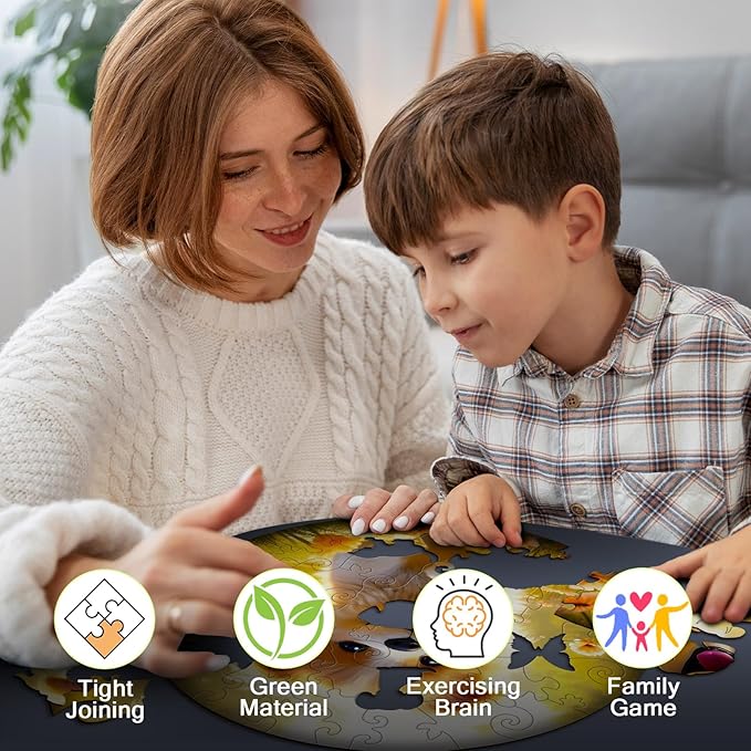 Easter Gifts for Kids Girls Boys, Easter Basket Stuffers, Wooden Jigsaw Puzzles for Kids Ages 4-6, 50 Piece Unique Shape Animal Theme Puzzle - Preschool Learning Educational Toys for Kid 3+ (Puppy)