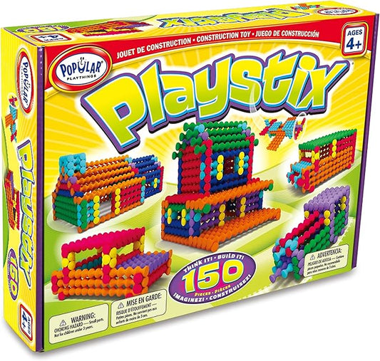 Playstix Construction Toy Building Blocks Set 150 Piece STEM Kit