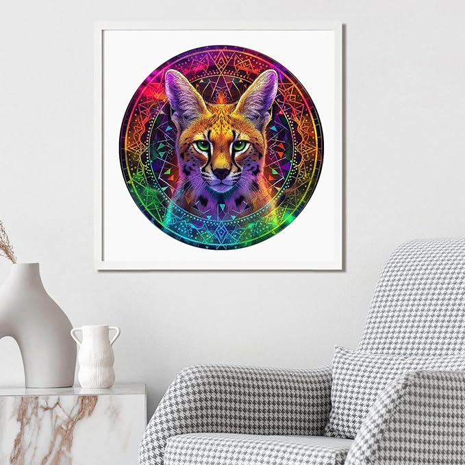 Wooden Jigsaw Puzzles-Leopard, 200pcs,11.3x11.3in,Medium，Wooden Puzzles for Adults,Unique Shape Animal Adult Puzzles,Irregular Wood Puzzles Best Gift for Adults and Kids Family Game