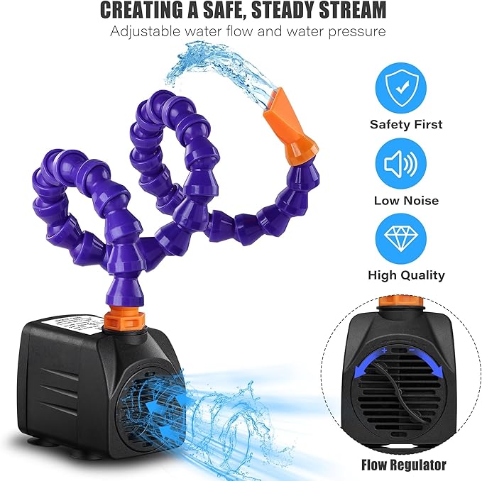 Water Table Pump, ETL Certified Power Cable, Kids Water Table Accessories Funny Summer Outdoor Splash Water Game Toys for Kids 7