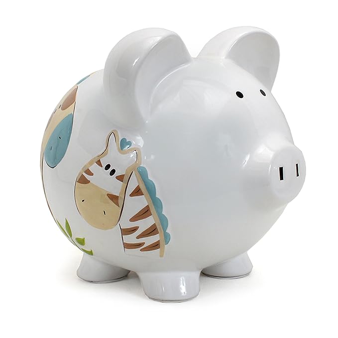 Child to Cherish Ceramic Piggy Bank for Boys (Jungle Jack)
