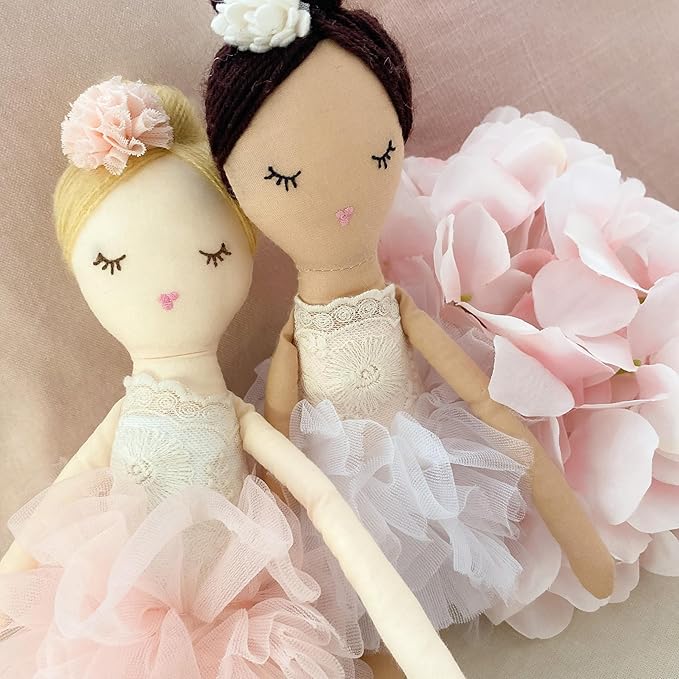 MON AMI Katrina The Ballerina Stuffed Doll - 15”, Plush Ballerina Doll for Girls, Use as Toy or Room Decor for Kids of All Ages