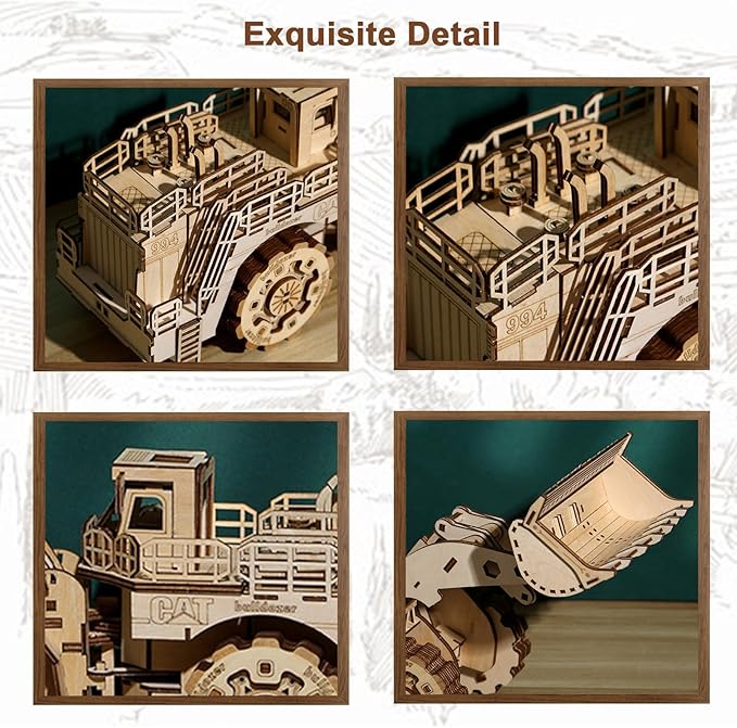 3D Wooden Puzzle for Adults, Mechanical Forklift Model, DIY Vehicle Model Building Kit Handicraft Wood Craft Hobbies Toy, Birthday for Hobbyist 14+ Family Women Men, 312 Pcs