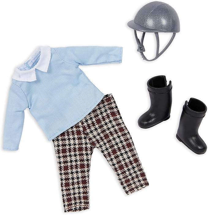 Lori – Mini Boy Doll & Toy Horse – 6-inch Doll & Black Pinto Horse – Set with Clothes, Animal & Accessories – Playset for Kids – 3 Years + – Landon & Luna