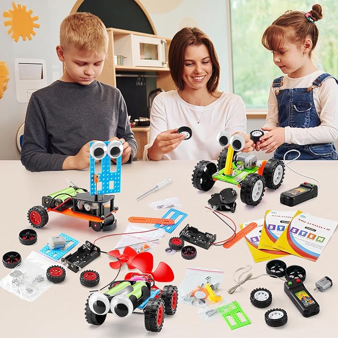 STEM Kits for Kids Age 8-10, Science Robot Building Kits for Boys Crafts 8-12 5-7, STEM Toys for 6 7 8 10 12 13 Year Old Boys Girl Gifts, Science Experiments for Kids 6-8, Car Engineering Projects